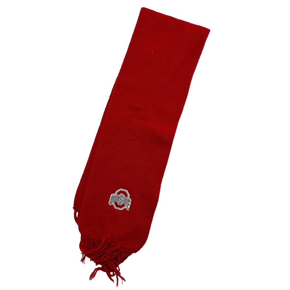 NCAA Ohio State Buckeyes Football Red Scarf Winter Bundle NWT Embroidered Logo